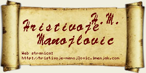 Hristivoje Manojlović vizit kartica